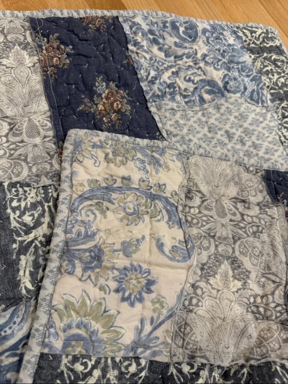 Pottery Barn | Delaney Handcrafted Patchwork Cotton Quilted~  1/ Euro Sham